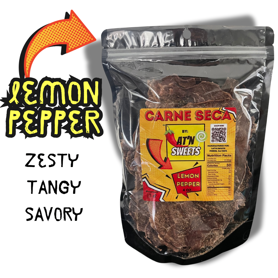 Lemon pepper carne seca beef jerky