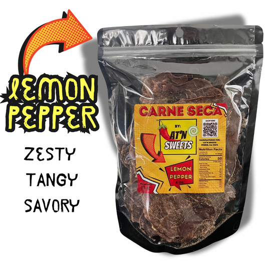 Lemon pepper carne seca beef jerky