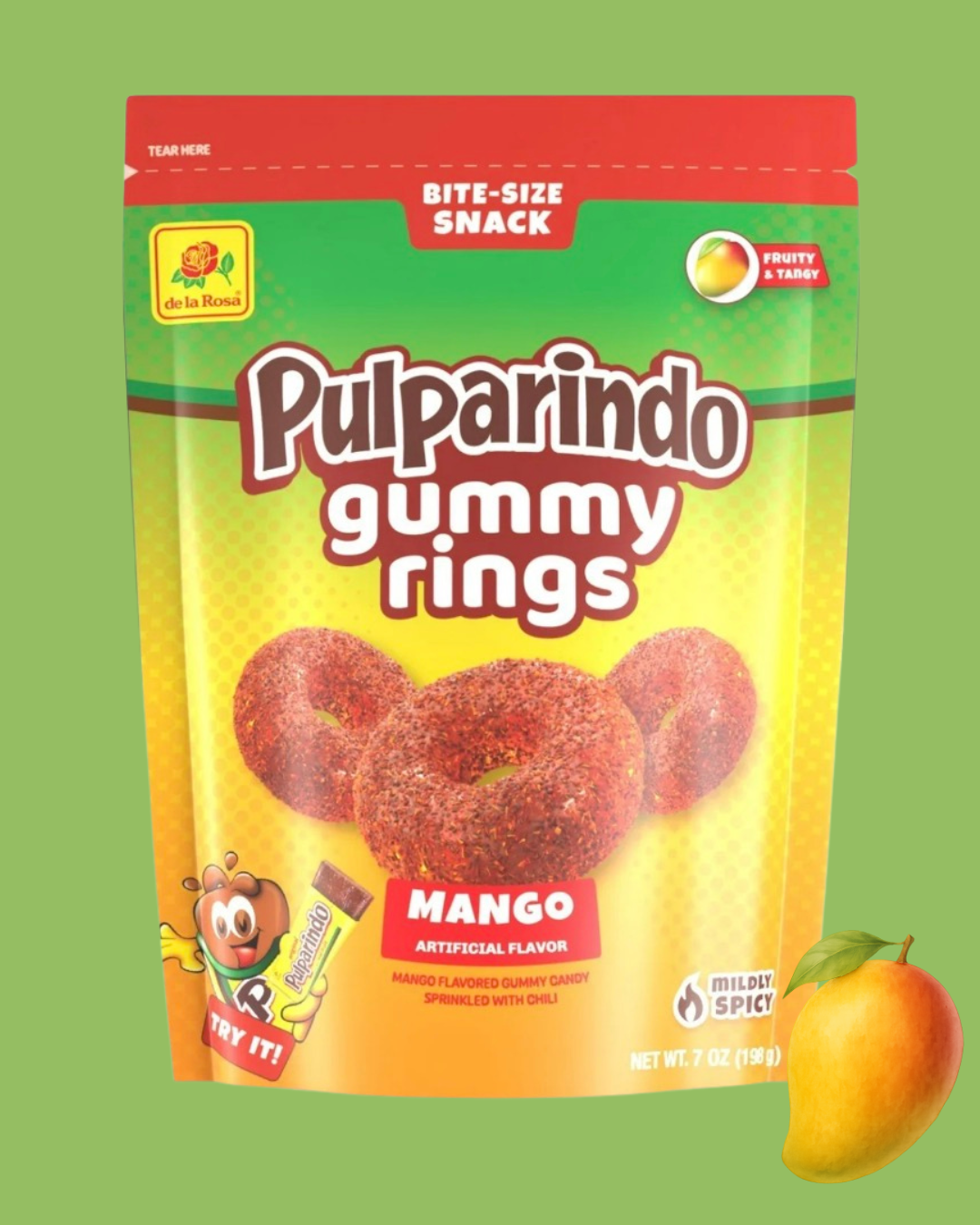 Pulparindo MANGO Gummy Rings 9 oz