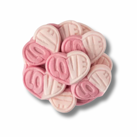 Swedish Candy: Sweet Hearts - Strawberry & Vanilla 1/2 Lbs - Free Shipping Included