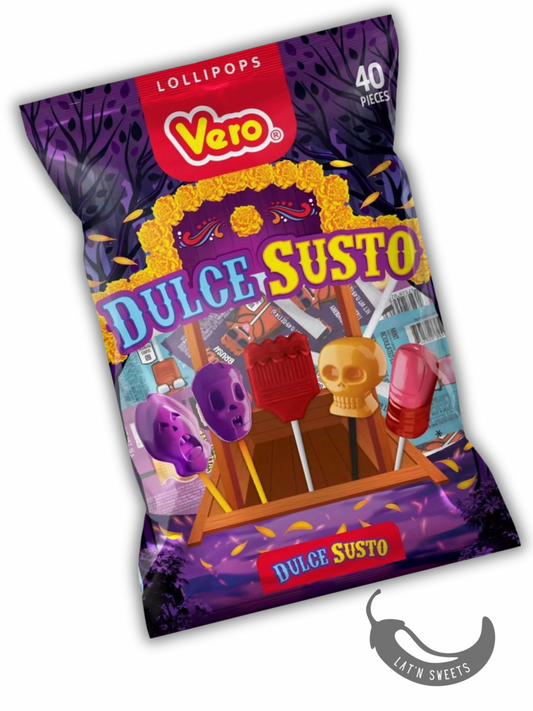 Vero Dulce Susto Paletas Halloween Theme Lollipops 40 Pcs