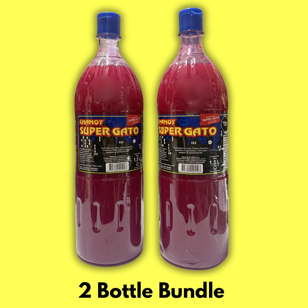 Chamoy Super Gato Bottle 1.5 Liter (2 Bottles)