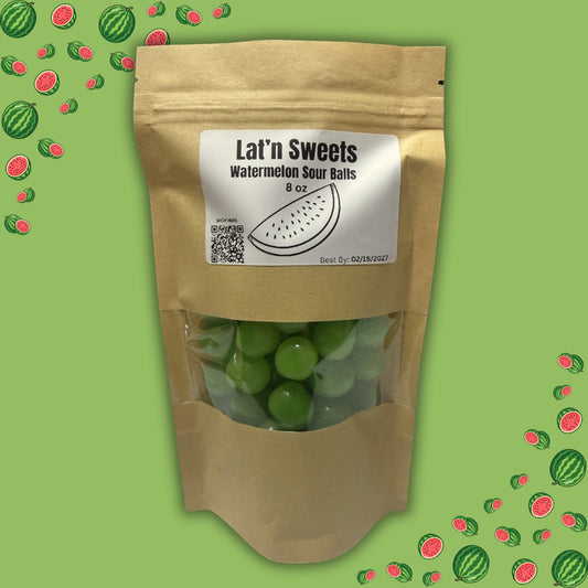 Watermelon Sour Balls 8 oz Bag