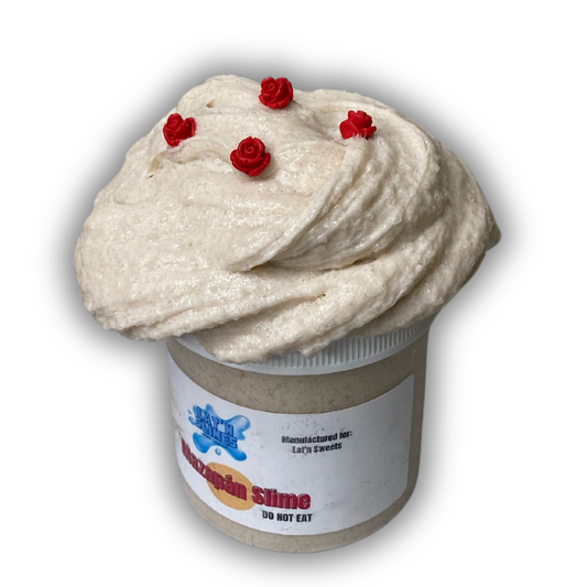 Mexican candy slime de la rosa mazapán with red rose charms