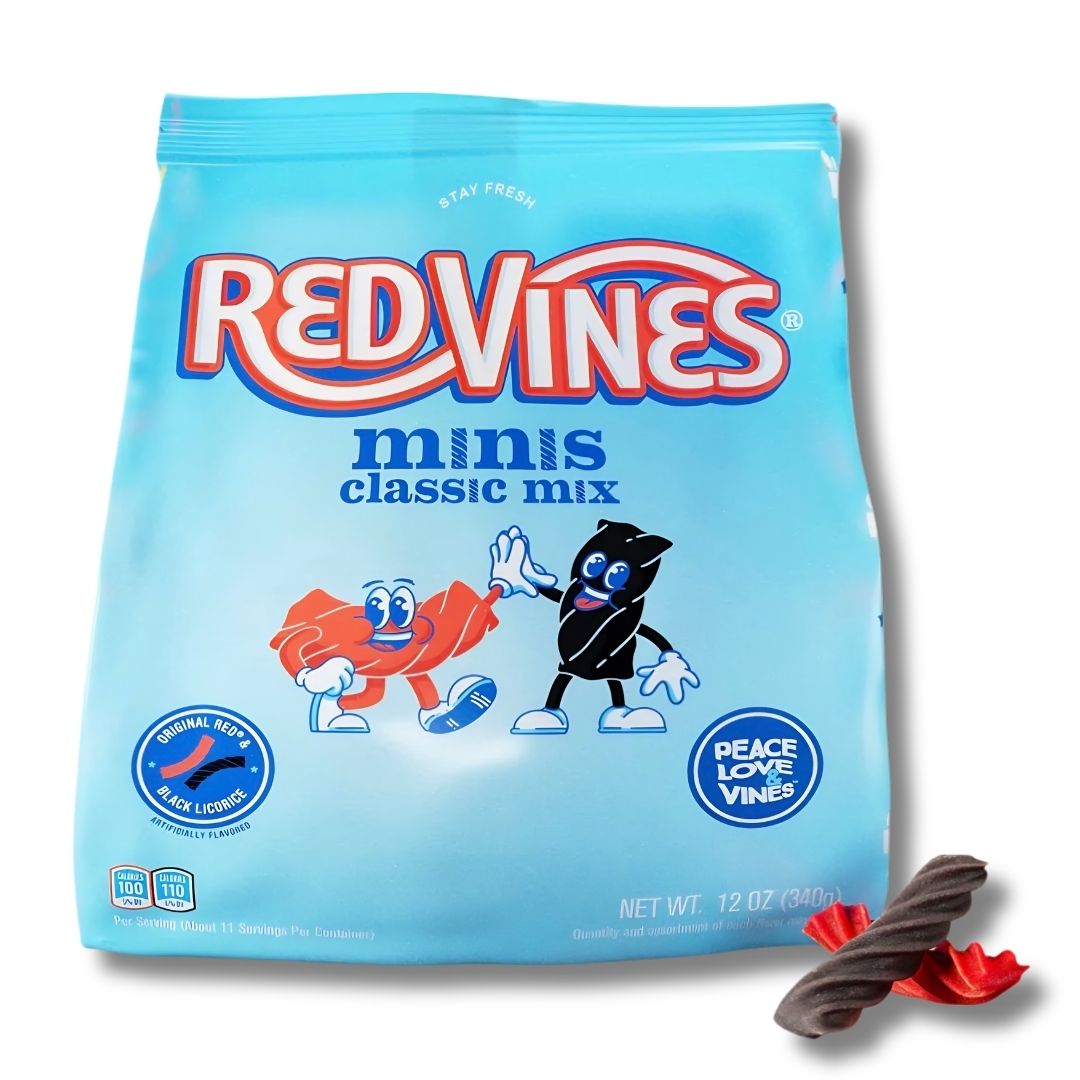 Red Vines Red & Black Licorice Classic Mix Minis, 12oz Bag