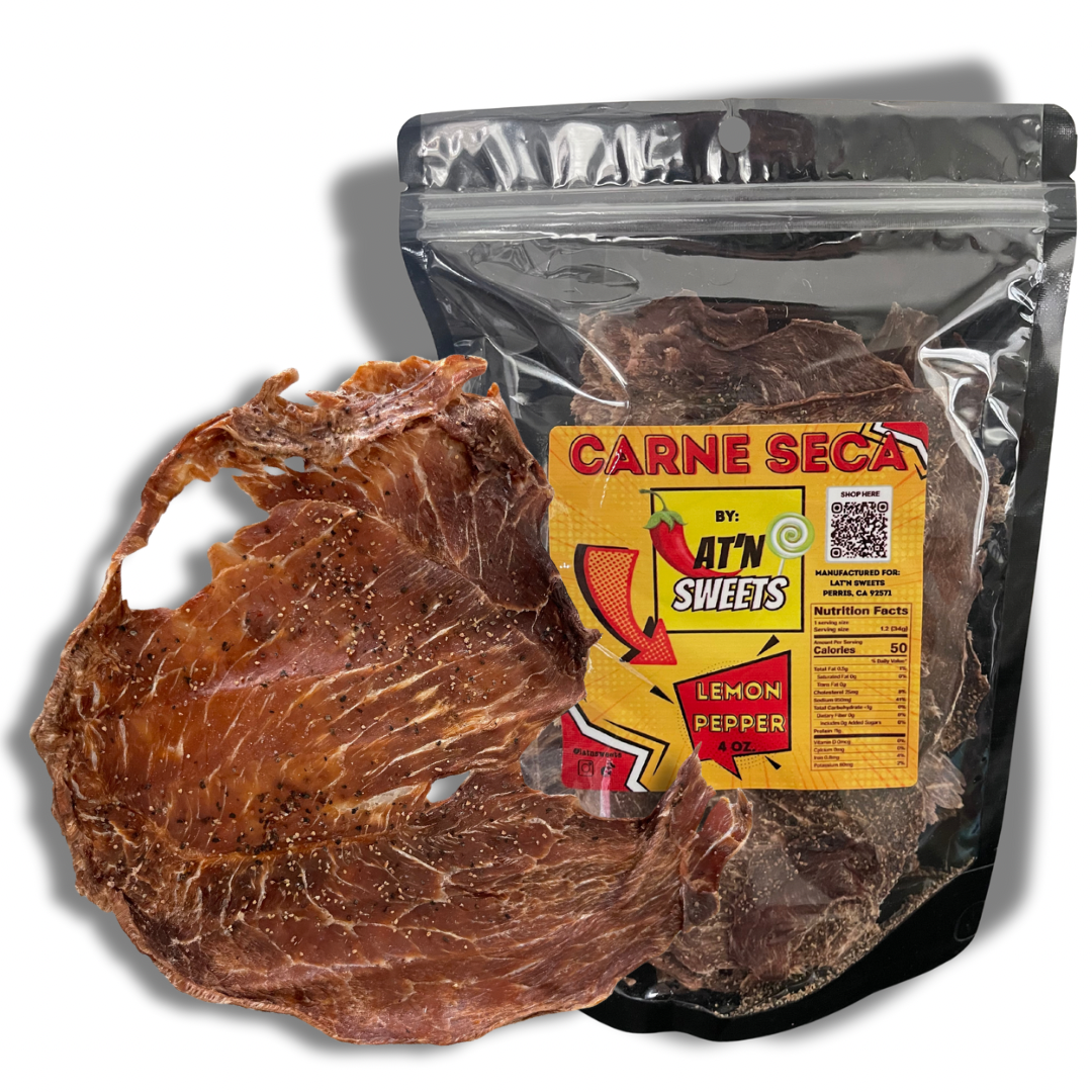 Lemon pepper carne seca dried Mexican beef