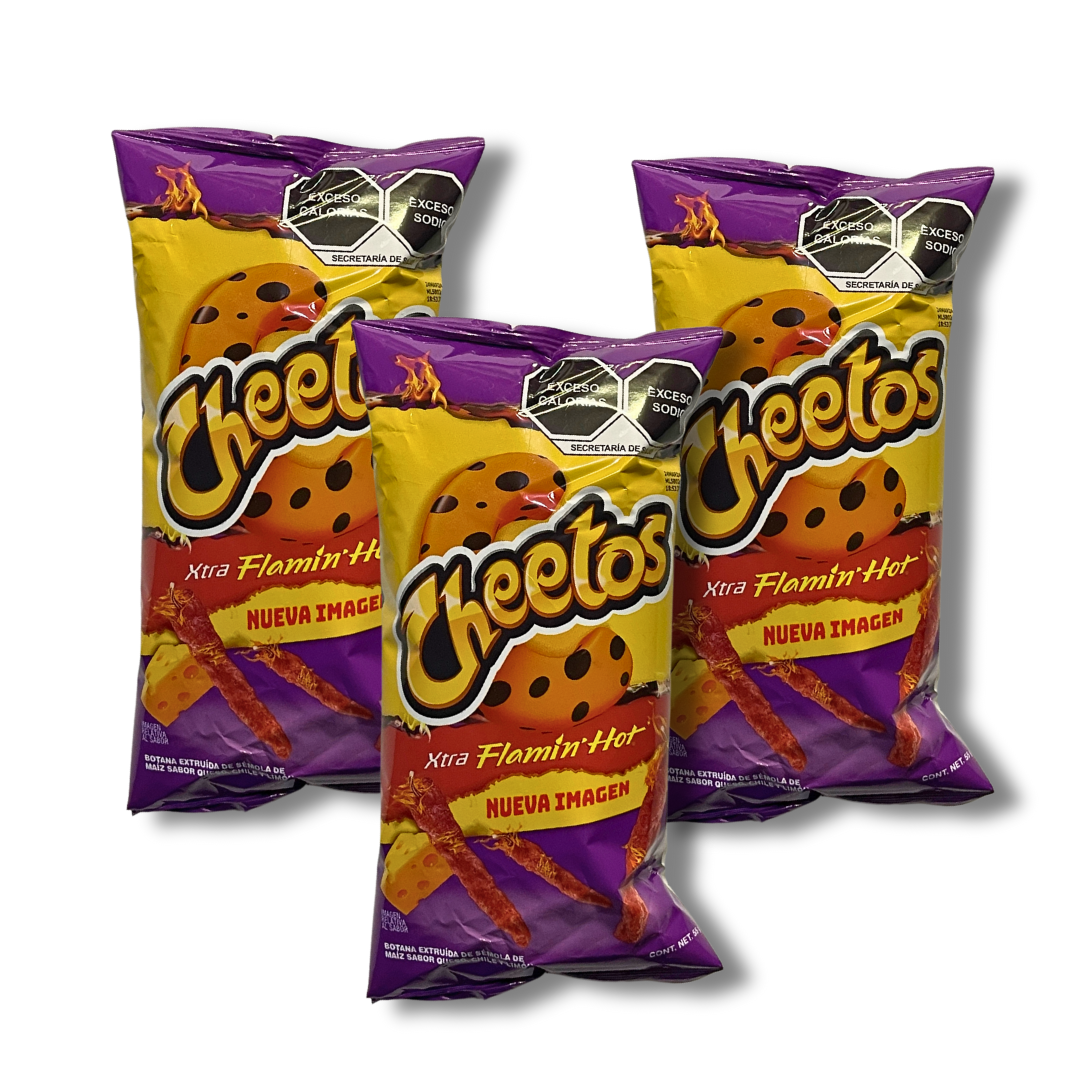 3-PACK Mexican Hot Cheetos Mexican Chips Snacks Spicy 3 BAGS (240g/each)