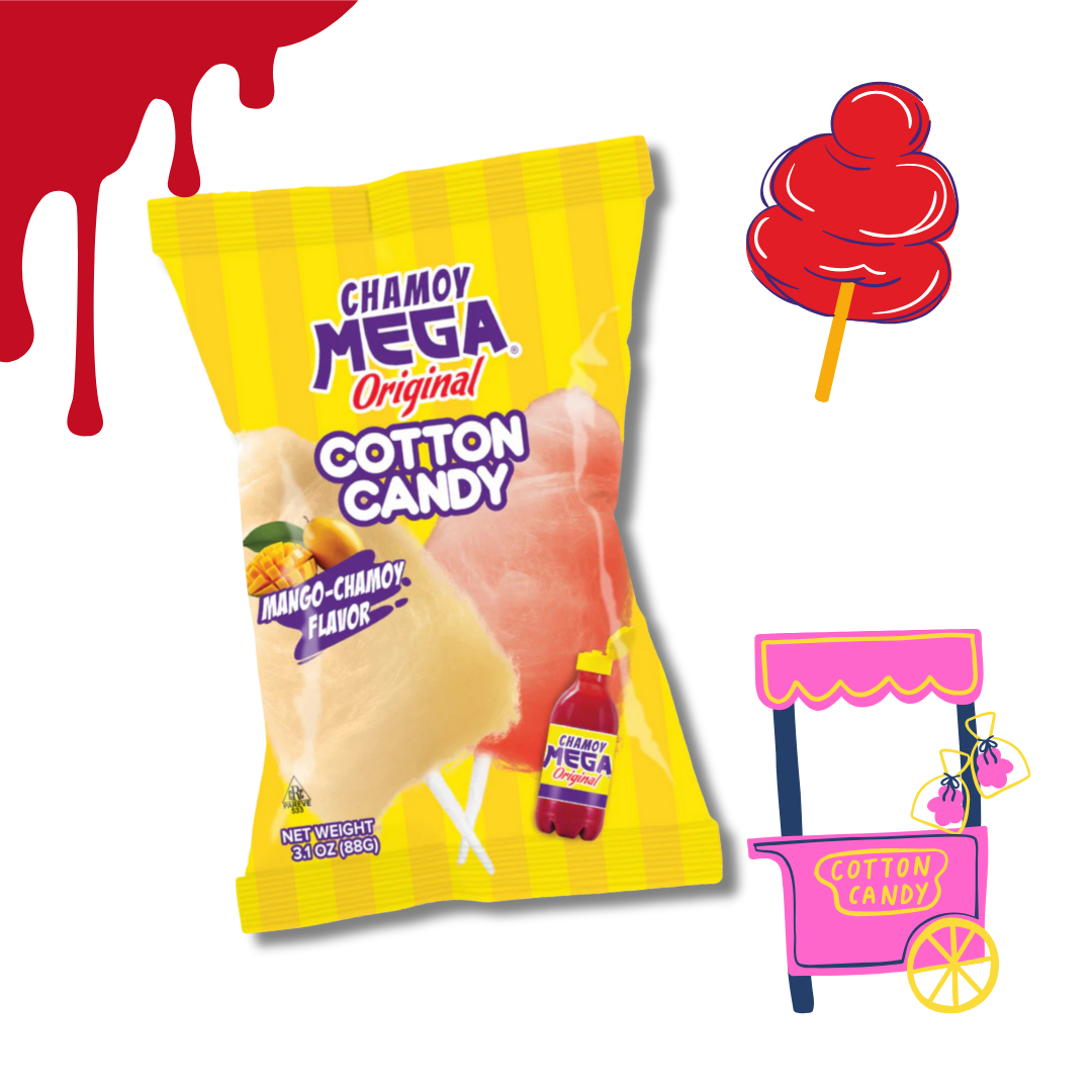 Mega Chamoy Cotton Candy 3.1 oz