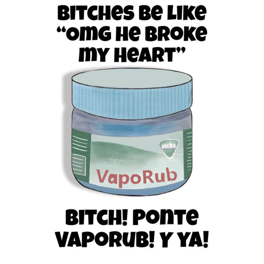 Lat'n Sweets Vaporub Vinyl Sticker water resistant 3"