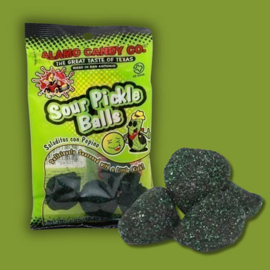 Alamo Candy Co. Sour pickle balls