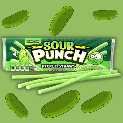 Sour Punch:  PICKLE STRAW TRAY 4.5 0Z