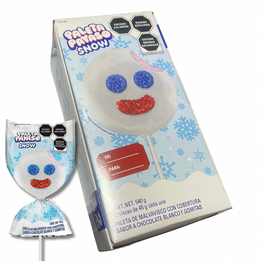 Paleta Payaso Snow 12 PCS Christmas Special Edition