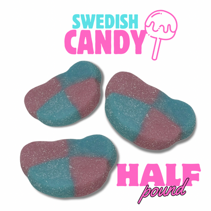 Swedish Candy:  Sour Bear  - Blueberry & Strawberry  1/2 Lbs - Free Shipping Included