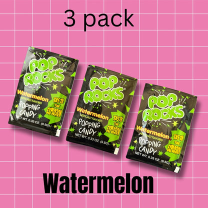 Pop Rocks: Watermelon 3 Pack Candy Explosion Popping Candy