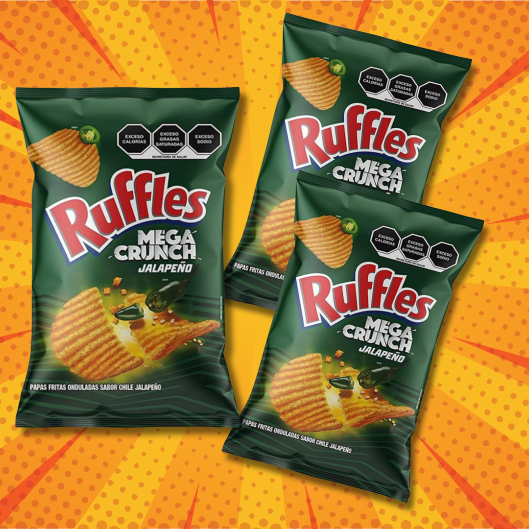 Ruffles Mega Crunch Jalapeno 3 Pack β Lat'n Sweets