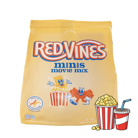 Red Vines Red and Buttered Popcorn Movie Mix Minis, 12oz Bag