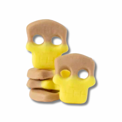Swedish Candy:  Sweet Skulls - Banana & Toffee 1/2 Lbs - Free Shipping Included
