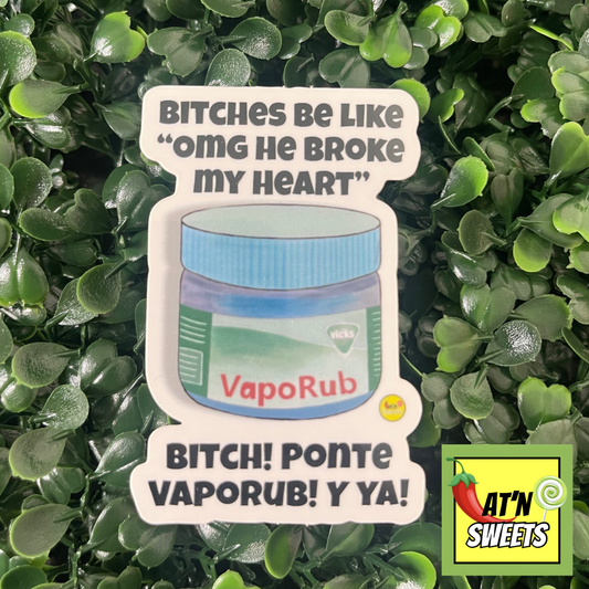 Lat'n Sweets Vaporub Vinyl Sticker water resistant 3"